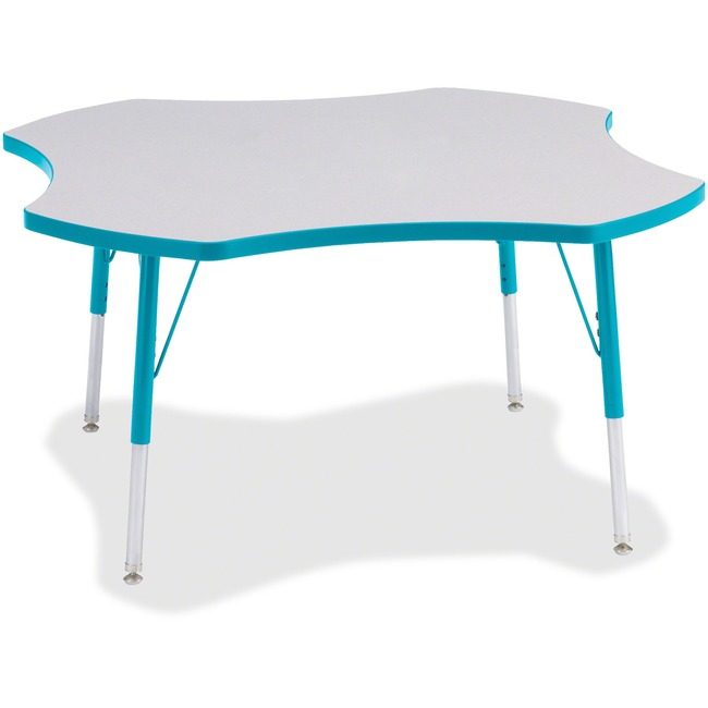 Jonti-Craft, Inc. Table Four Leaf 48" Gy/Tl JNT6453JCA005