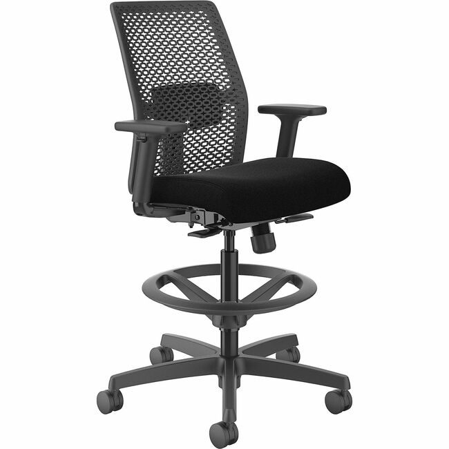 The HON Company Stool Lowbck Ractbck Blck HONITSRAS10C10B
