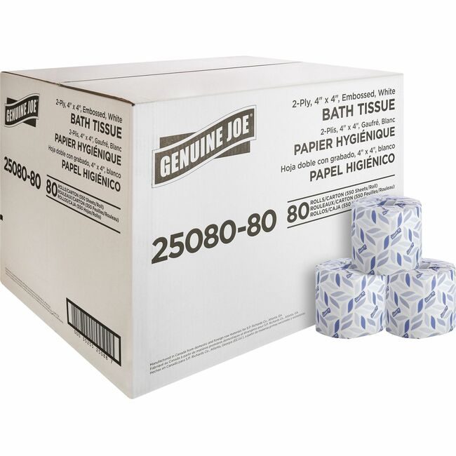 Genuine Joe Tissue Bath 2 PLY White GJO25080-80