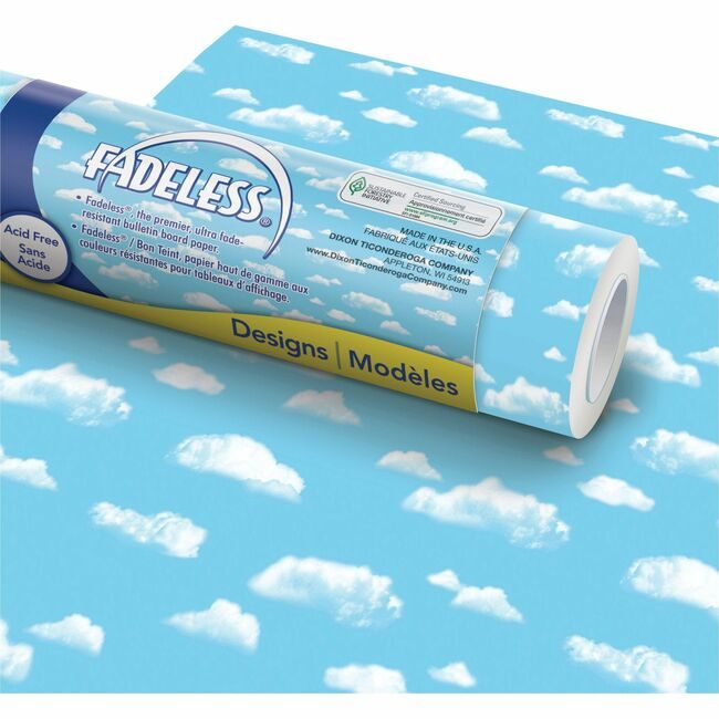 Pacon Corporation Paper Rl Fadelss Clouds 50 PAC56465