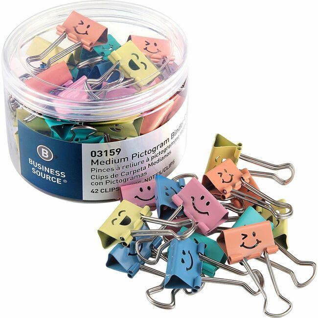 Business Source Clip Binder Emoji Medium 42PC BSN03159