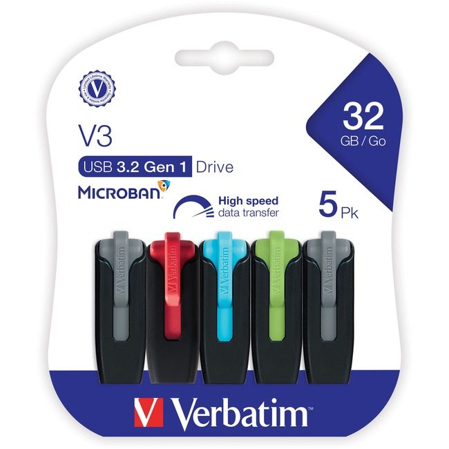 Verbatim Americas Drive USB 3 V3 32GB 5 Pack VER70900