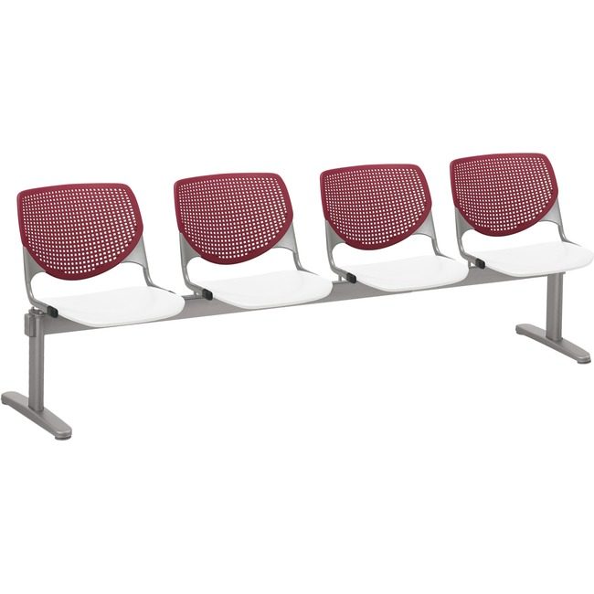KFI Seating Beamseat 4SEAT Brgndy/White KFI2300BEAM478