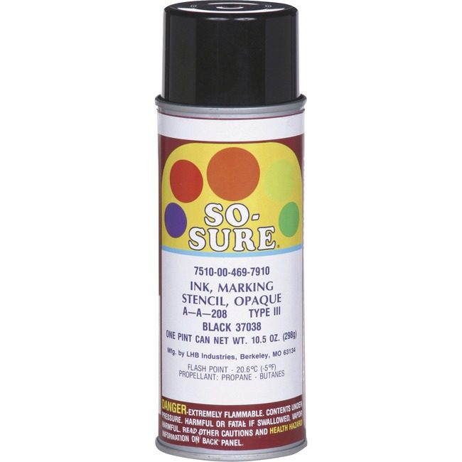 Varies / verify SKU SKU-LEVEL VERIFICATION REQUIRED Ink Aerosol Stencil Black NSN4697910