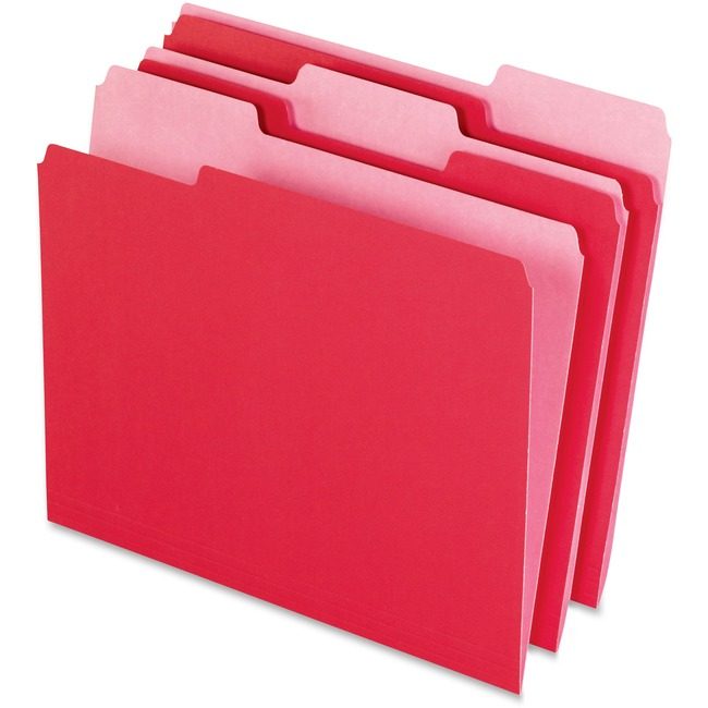 Pendaflex Folder File Letter 1/3 Red/Pnk PFX15213RED