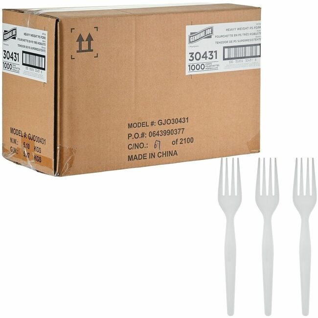 Genuine Joe Fork Hw Ps White GJO30431