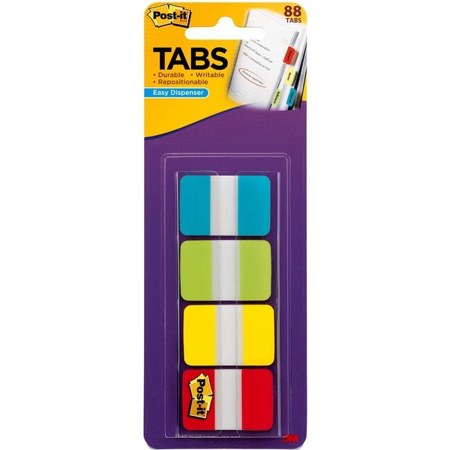 3M Company Tabs Post-It Solid 1" Assorted MMM686ALYR1IN