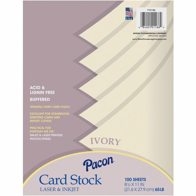Pacon Corporation Cardstock Array Ivory 100SH PAC101186