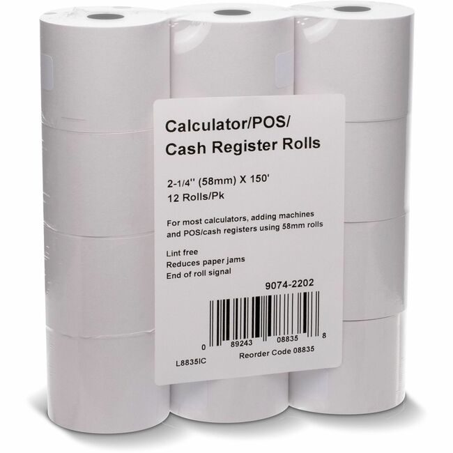 Iconex Paper Roll 2.25X150 12 Pack ICX90742202