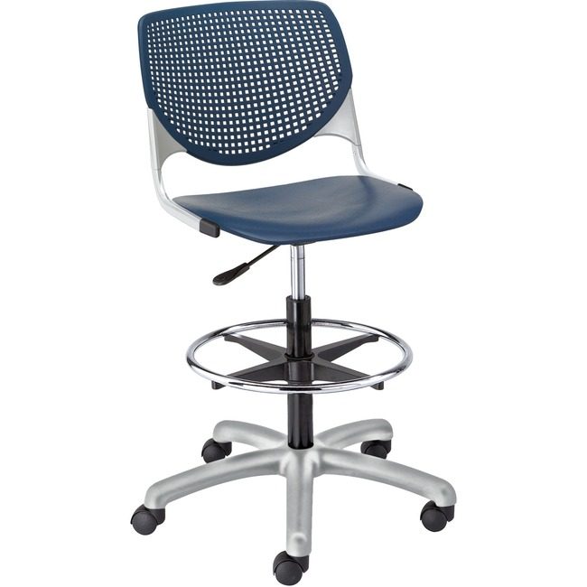 KFI Seating Poly Adj Stool Perf Back KFIDS2300P03