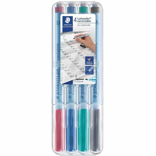 Staedtler Marker Dryerase Lumoclr 4 Pack STD305FWP41