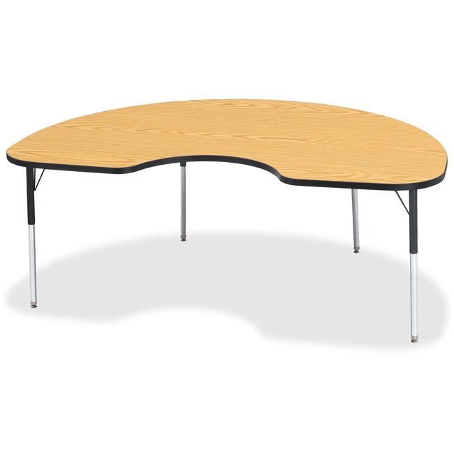 Jonti-Craft, Inc. Table Kidney 48X72 Oak/Bk JNT6423JCA210