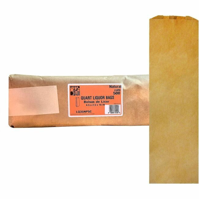AJM Packaging Corporation Bag Paper Liquor Quart AJMLQ35NP5CES