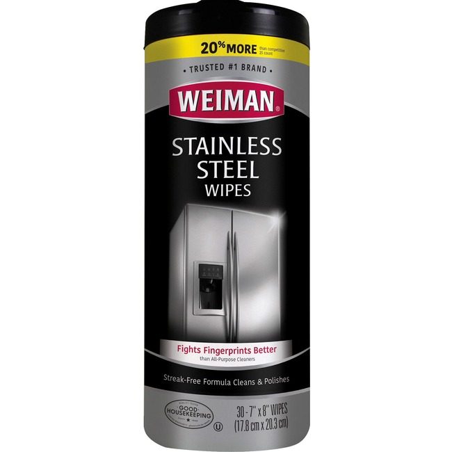 Weiman Products Wipes Stnlss Steel 7X8 30 Count WMN92A