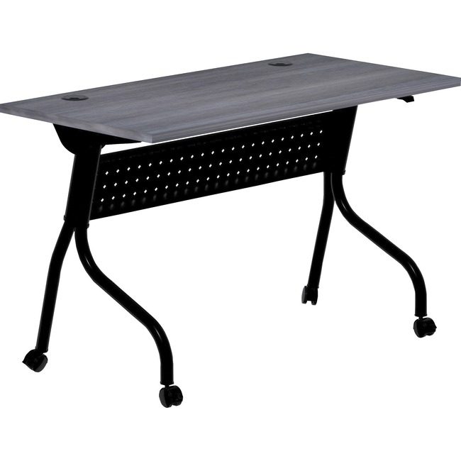 Lorell Table Trn Flip 48X24 Bk/Wc LLR59489