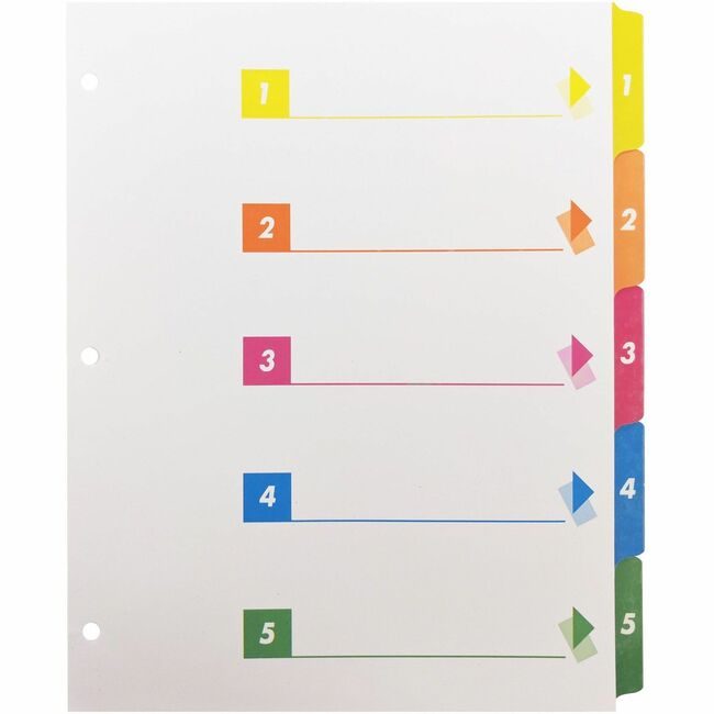 Business Source Dividers Index Toc 1-5 Mlti BSN21908