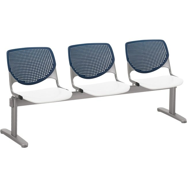 KFI Seating Beamseat 3SEAT Navy/White KFI2300BEAM338