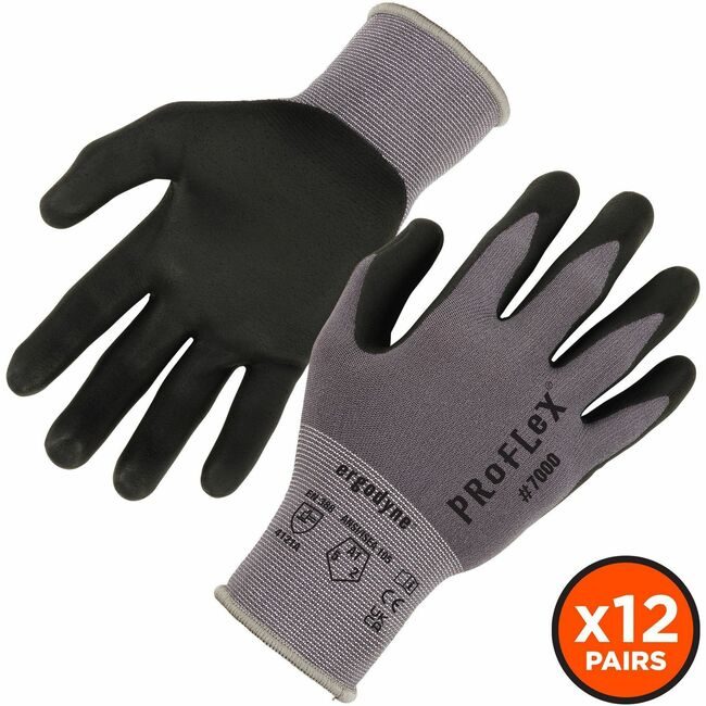 Ergodyne Glove Coated Nitrile Gray S EGO10362