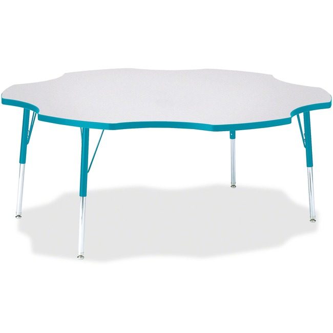 Jonti-Craft, Inc. Table Six Leaf 60" Gy/Tl JNT6458JCA005