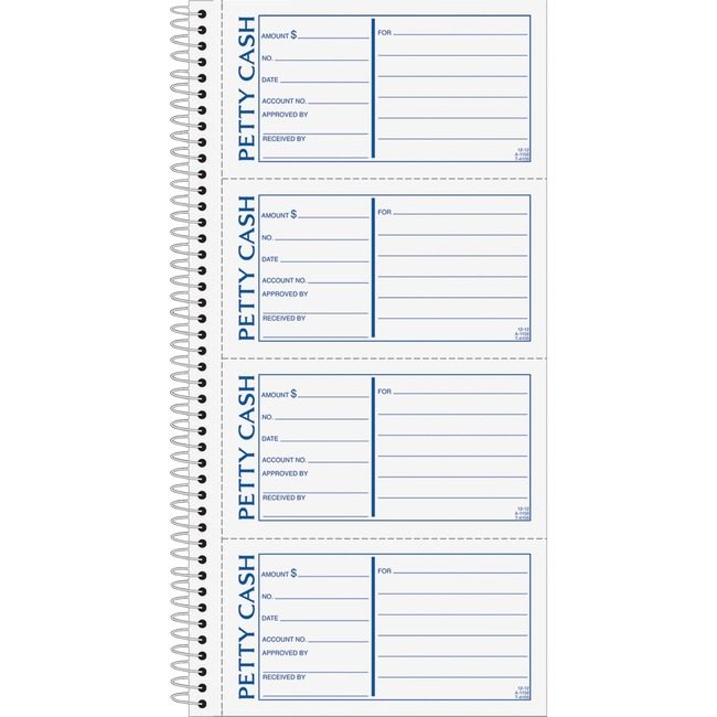 TOPS Products Book Duplicate Petty Cash TOP4109