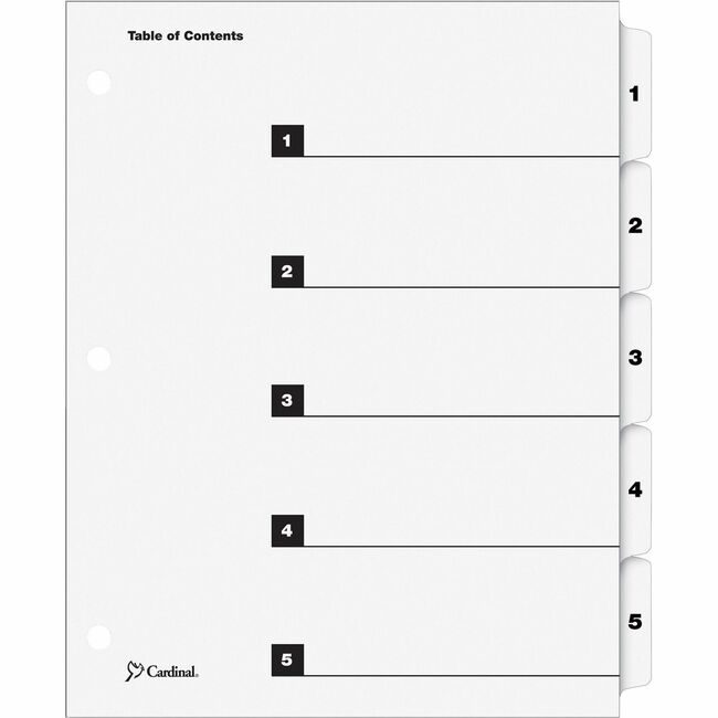 TOPS Products / Cardinal Brands Index 3-RNG 1-STEP 1-5 Clear CRD60513