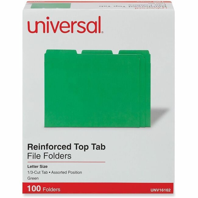Universal Office Products Folder REINFORCE1/3LTR Green UNV16162