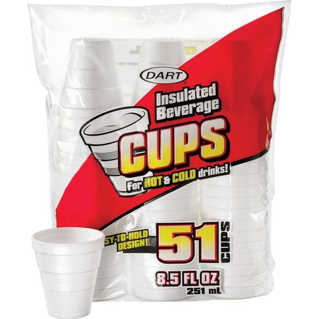 Dart Container Corporation Cups Foam Insulated 8.5OZ DCC8RP51CT