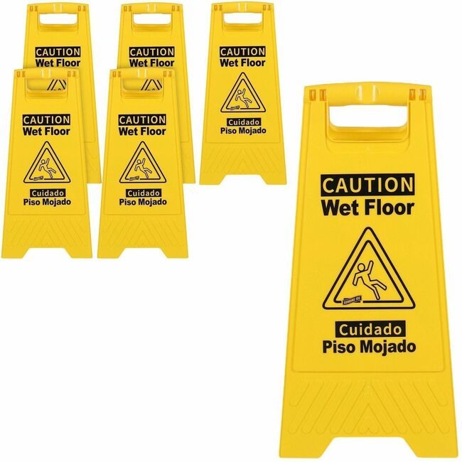Genuine Joe Sign Wet Floor Eng/Spanish GJO85117CT