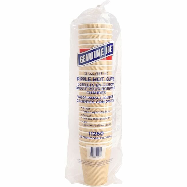 Genuine Joe Cup Ripple Hot 12OZ GJO11260