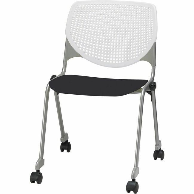 KFI Seating Chair Casters Stk White Black KFICS230BKB8S10