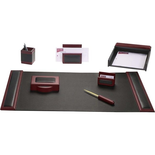 Dacasso Dsk St Lthr Rosewood 7PC DACD8004