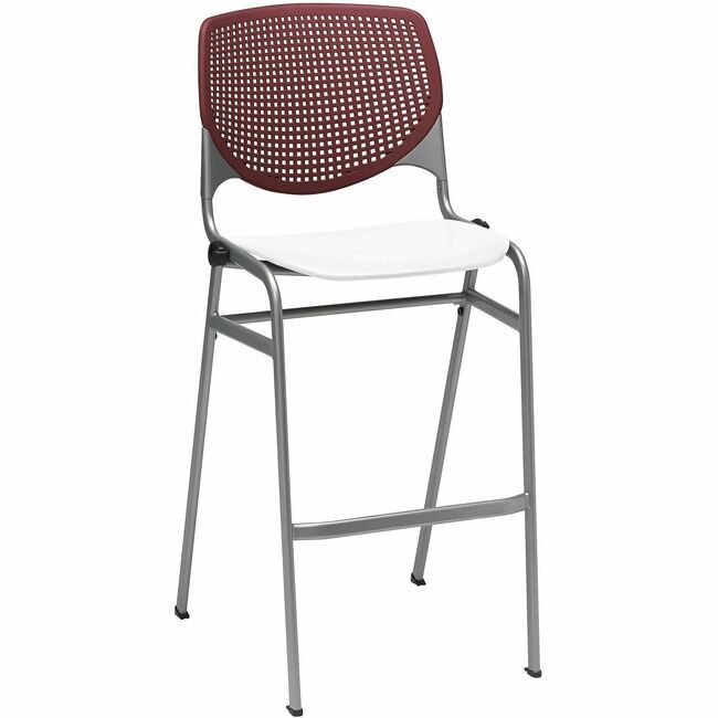 KFI Seating Barstool Stck Burg White KFIBR230BKB7S08