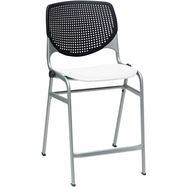KFI Seating Stool Counter Black White KFICT230BKB10S8