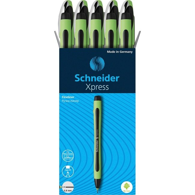Dominion Blueline, Inc. Schneider Vizz Pen Fineliner 0.8MM Black 10 Pack RED190001