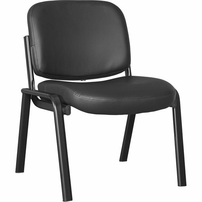 Lorell Chair Guest 4LEG Armless Lthr LLR84595