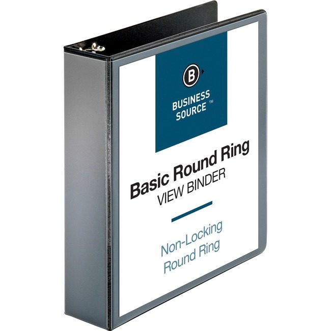 Business Source Binder View Round 2" Black BSN09956