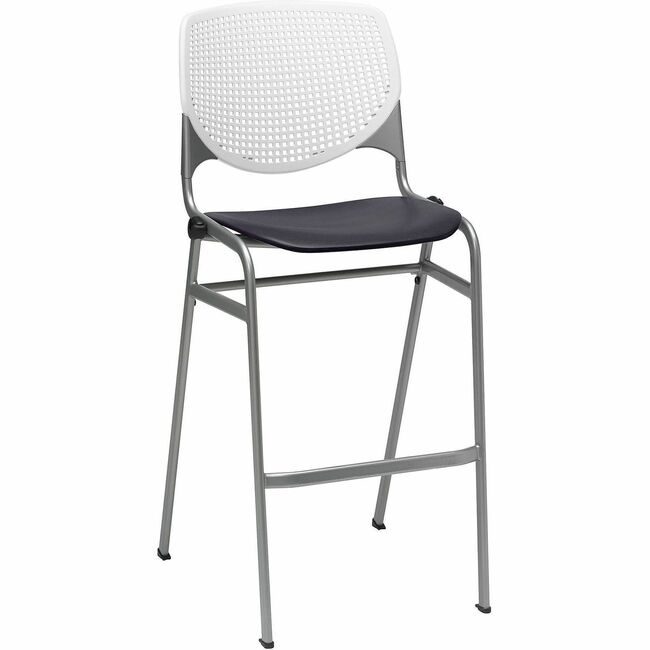 KFI Seating Barstool Stck White Black KFIBR230BKB8S10