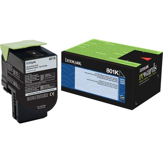 Lexmark International Crtdg Lsr 801K Rtn Prgm Black LEX80C10K0