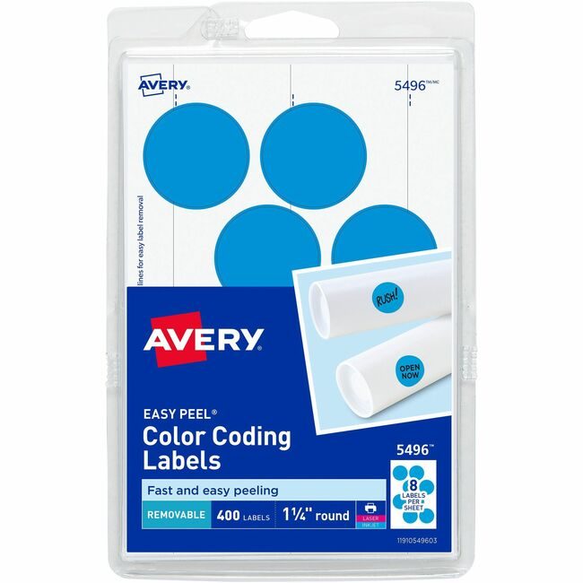 Avery Products Corporation Label Round 1.25"DIA Ltbe AVE05496
