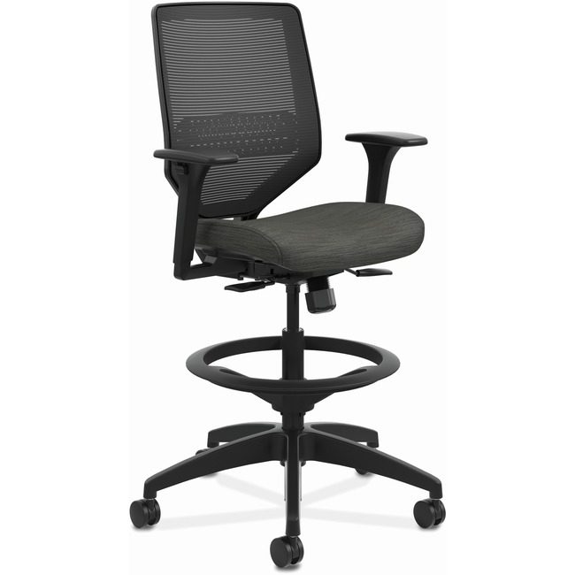 The HON Company Stool Meshback W/Arms Black HONSVSM1ALC10T