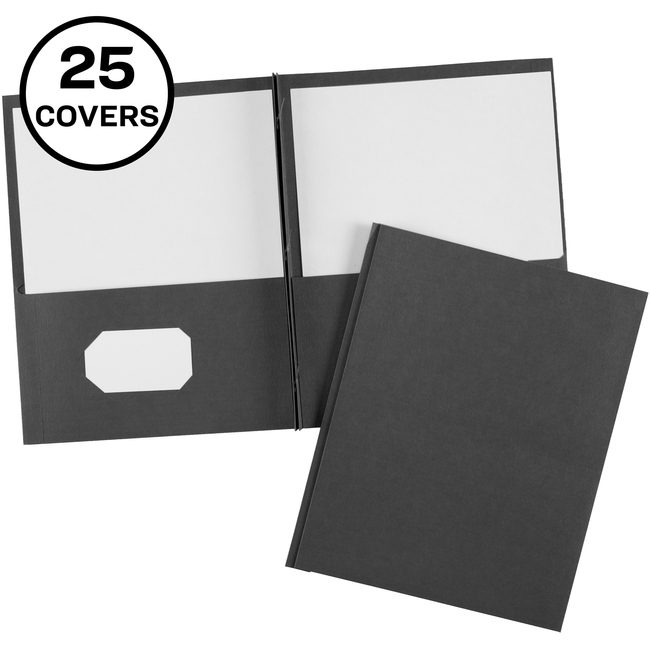 Avery Products Corporation Folder 2POCKET W/Fastnr Black AVE47978