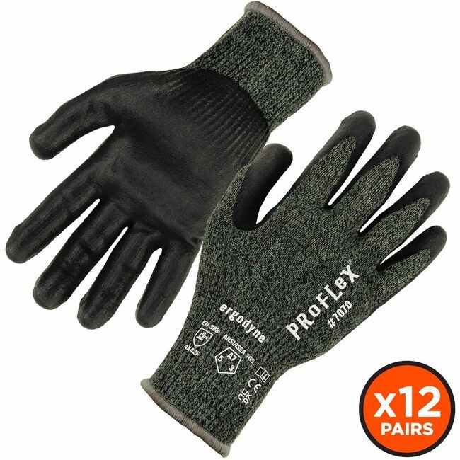 Ergodyne Glove Coated A7 Natural Green S EGO18032