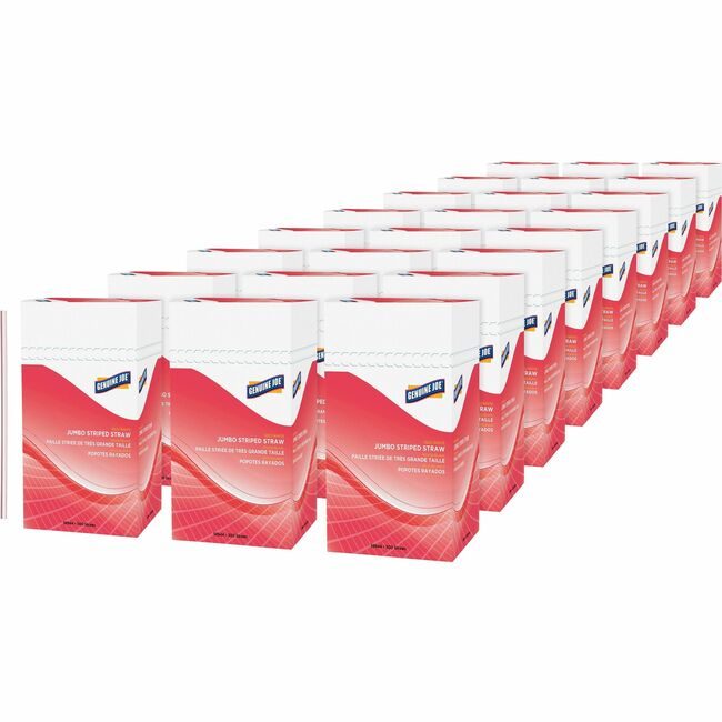 Genuine Joe Straw Jumbo Stripe GJO58944CT