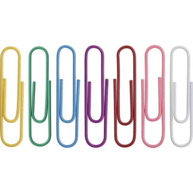Business Source Clips Paper Vinyl Jumbo Assorted BSN01604