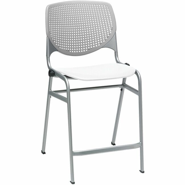 KFI Seating Stool Counter Ltgray White KFICT230BKB13S8