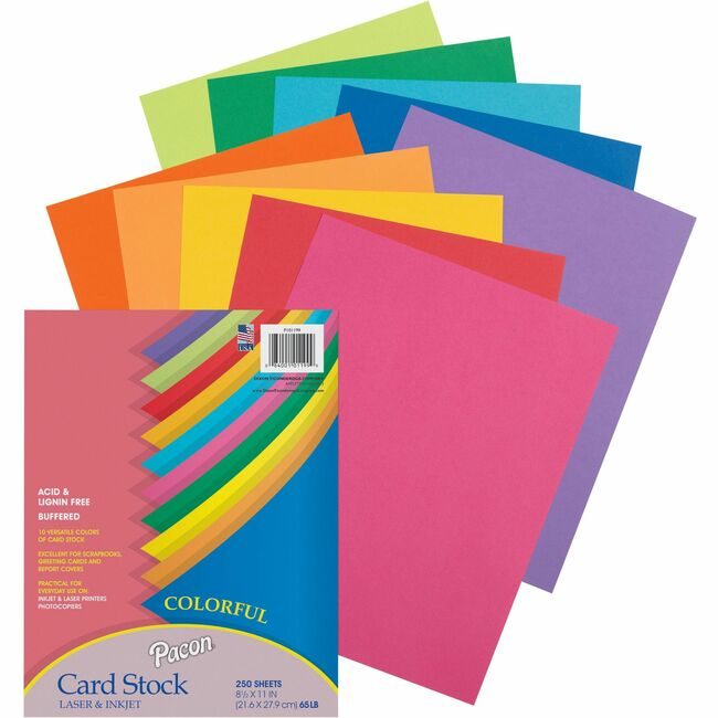 Pacon Corporation Cardstock Array Assorted 250SH PAC101199