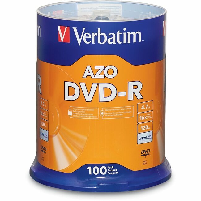 Verbatim Americas Dvd-R 4.7GB 16X 100 SPINDLE VER95102