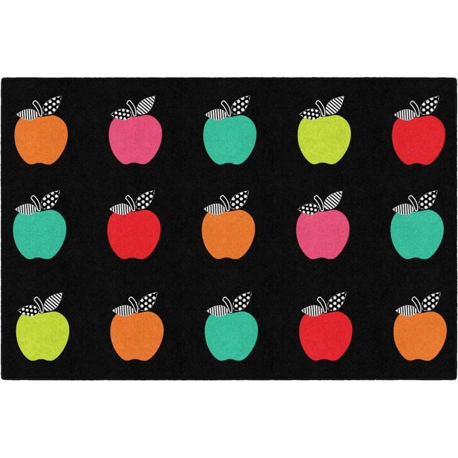 Flagship Carpets Rug Seat Schlgirl Apples Black FCICA199728SG