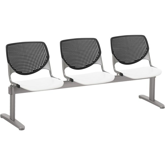 KFI Seating Beamseat 3SEAT Black/White KFI2300BEAM3108
