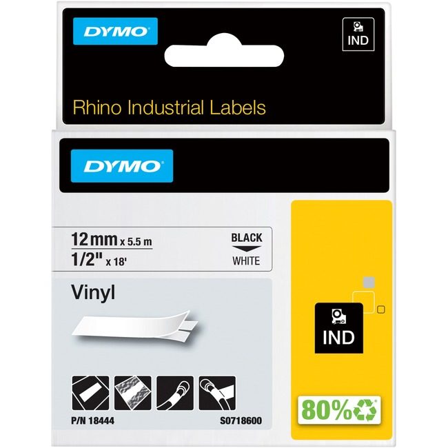 Newell Brands DYMO Label RHINO1/2"X18VNYL12MM DYM18444